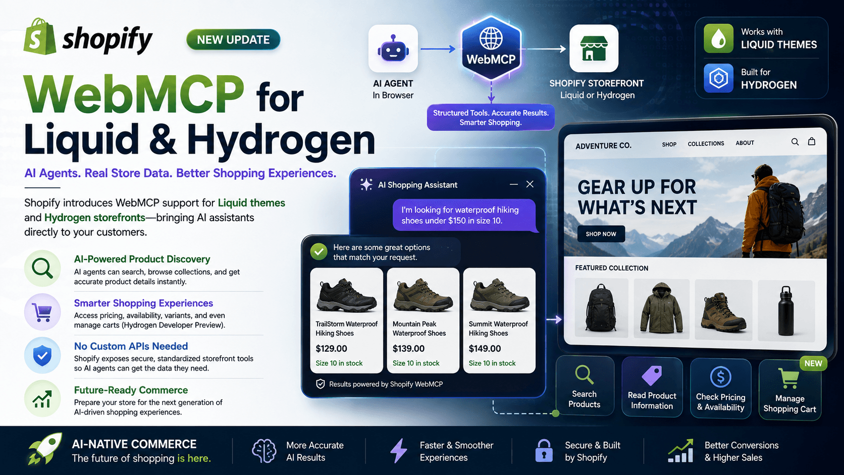 WebMCP support for Liquid and Hydrogen storefronts